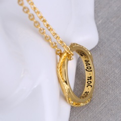 Suppose Ring Crystal Pendant Splice Necklace Friendship Card Jewelry Suppose Gold