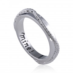 Fashion Women Lettering Rings Friend Family Jewelry Gift Silver mine !