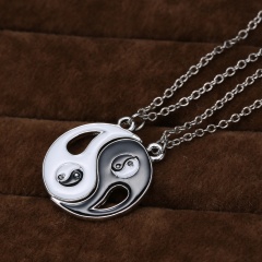 Men Women Yin And Yang Chain Pendant Choker Necklace Jewelry New Yin and Yang