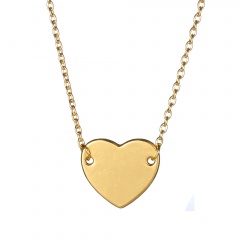 Glod Heart Pendant Necklaces Lovers Party Valentine's Day Gift Jewlery Gold heart