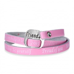 Best friend bracelet fashion leather bracelet men  women party jewelry gift bracelet accessories pink