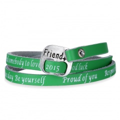 Best friend bracelet fashion leather bracelet men  women party jewelry gift bracelet accessories green