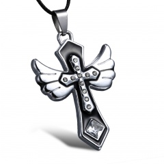 Fashion Stainless Steel Guitar Cross Pendant Necklace Jewelry Charm Cross