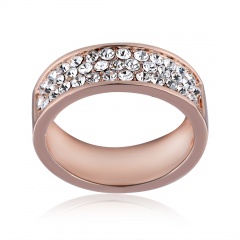 Rose Gold Diamond Fashion Women's Rings Jewelry 17