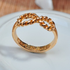 Fashion Simple Infinite Ring Gold Silver Alloy Ring for Women Wholesale Gold