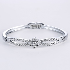 Rinhoo Fashion Korean jewelry wholesale fashion double ring matte rose gold bangle bracelet female bracelet bangle1