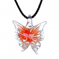 Fashion Lampwork Murano Glass Butterfly Animals Necklace Pendant Starfish Jewelry Hot Red