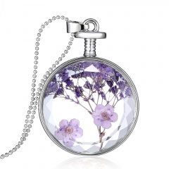 Fancy Dandelion Seeds Dried Flower Glass Bottle Wishing Pendant Necklace Women Babysbreath 1