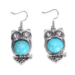 Fashion Owl Dangle Earring for Women Gemstone Earring Jewelry Wholesale Owl