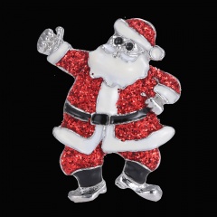 Rinhoo Santa Claus brooches pins Costume Jewelry Women Family Clothing Accessories Santa Claus
