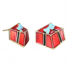 Small Christmas Style Stud Earring Jewelry Cute Earring for Girl Gift