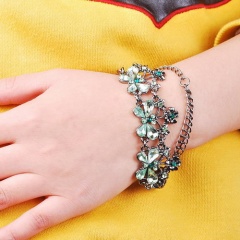 Wholesale Fashion Bracelet With Crystal Green