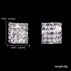 Small Elegant Rhinestone Gemstone Stud Earring Wholesale 121-6194