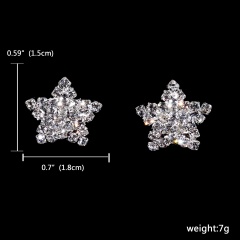 Silver Rhinestone Gemstone Earring Jewelry Wedding Stud Earrings 121-6262