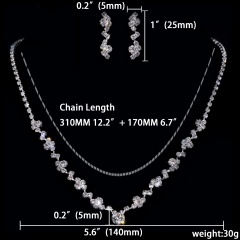 Wedding Shinning Necklace Earring Jewelry Set Rhinestone Jewelry Wholesale 1402-6632