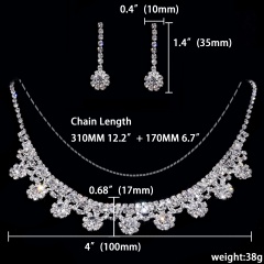 Wedding Shinning Necklace Earring Jewelry Set Rhinestone Jewelry Wholesale 1402-6637
