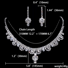 Wedding Shinning Necklace Earring Jewelry Set Rhinestone Jewelry Wholesale 1402-6639