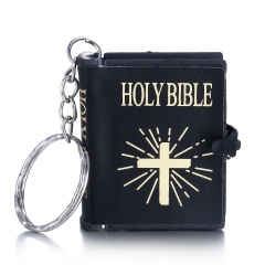 Book Shape Black Bible Jesus Keychain Wholesale Black