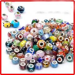 50 Pcs/Bag Fashion Lampwork Glass Beads Mix Color Beads Accessories Wholesale 50pcs/Bag
