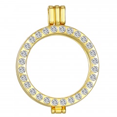 Mi Moneda Holder Locket Openable Pendant Frame Diy Photo Frame Necklace Gold