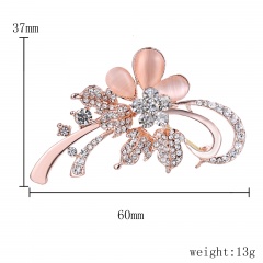 Crystal Rhinestone Flower Brooch for women Wedding party clothing accessories Flower1