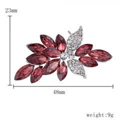 Rhodium Plated Wedding Brooches For Women Female Elegant Crystal Rhinestone Brooch Pins Clothing Jewelry Accessories Flower