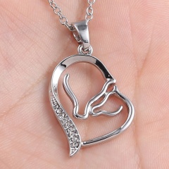 Fashin Silver Gold Hollow Heart Pendant Necklace Bee Charm Chain Jewelry Silver