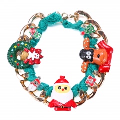 Christmas Style Red Beads Bracelet Festival Jewelry Wholesale Santa Claus