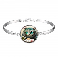 Fashion Vintage Silver Bracelet Time Gem Women’s Bracelet Jewelry Cat