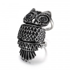 Women Fashion Gothic Punk Adjustable Tibetan Silver Octopus Finger Ring Jewelry Owl