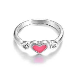 Fashion Silver Luminous Love Alloy Ring Jewelry Love