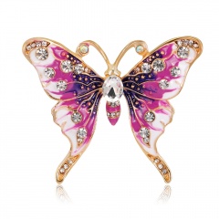 Rinhoo Beautiful pink Butterfly Small Insect Brooch Pins Animal Brooches for Women Decoration Jewelry Accessories For Women Girl butterfly2