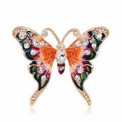Rinhoo Beautiful pink Butterfly Small Insect Brooch Pins Animal Brooches for Women Decoration Jewelry Accessories For Women Girl butterfly1