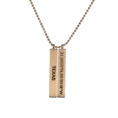 Fashion Gold MINNESOTA TEXAS Letter Print Pendant Necklace Jewelry TEXAS