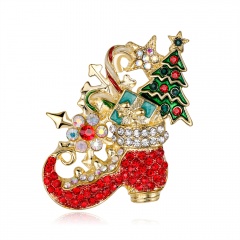 Rhinestone Crystal Christmas Brooch Pin Jewelry Christmas Brooch