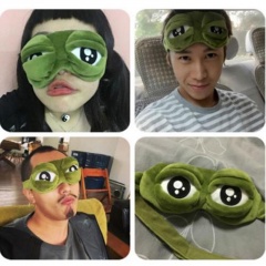 3D Frog Eye Mask Sleep Soft Padded Shade Cover Rest Relax Blindfold Travel Fun Frog Eye Mask