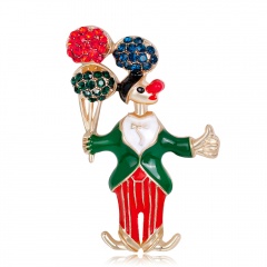 Christmas Cartoon Cute Personality Brooch Clown