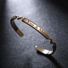 Rinhoo Copper Custom Bracelet Name Bracelet personalized Bracelet Engraved Letter nameplate Bangles cuff Bracelet for Women Gift Gold