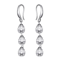 Shiny Crystal Dangle Earrigns Geometric Zircon Earrings Birthday Girls Gifts Teardrop