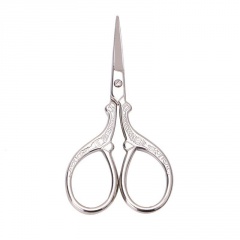 Cross embroidery stainless steel vintage scissors Silver