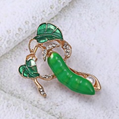 Spring Tree Rose Flower Cactus Plant Butterfly Brooch Pin Crystal Rhinestone Imitation Pearl Brooches Women Jewelry Boutonniere Pea pod
