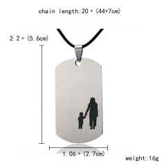 Fashion Stainless Steel Love Heart Mom Pendant Necklace Jewwlry Gift To Family Family