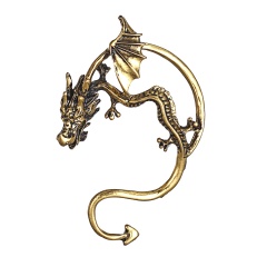 1 pc Anti-Gold Vintage Dragon Earring Fashion Alloy Single Statement Earring Wholesale Anti-Gold