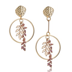 Fashion Leaves Tassel Earrings Stud Jewelry Leaves
