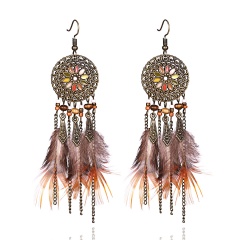 Boho Retro Tassel Hook Earrings Women Jewelry tassel