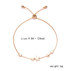 Five-pointed Star Gold Plated Bracelet Women 1pc