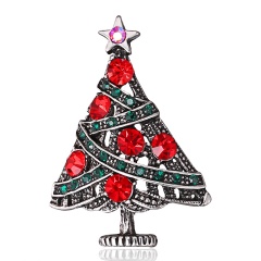 Christmas Snowflake Brooch Bouquet Colorful Crystal Star Snowflakes Pins And Brooches For Women Ladies Girl fashion Jewelry tree1