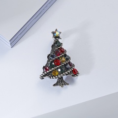 Crystal Christmas Tree Brooch pins Wedding Collar Clip Scarf Buckle Accessory Fashion Jewelry Brooches Best Gift For Women tree1