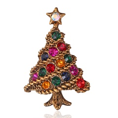 Crystal Christmas Tree Brooch pins Wedding Collar Clip Scarf Buckle Accessory Fashion Jewelry Brooches Best Gift For Women tree2