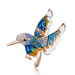 Beautiful Rinestone colorful bird Brooch animal Brooches for wedding women decoration wild Animal Fashion Gold jewelry bird2